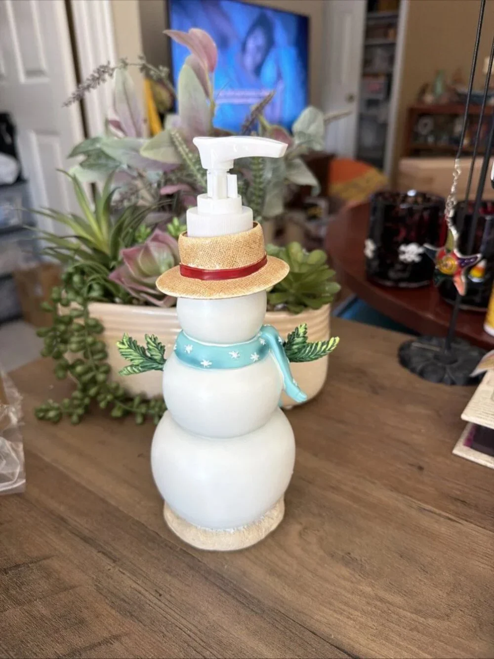 Avanti Coastal Snowman Resin Soap/Lotion Dispenser
